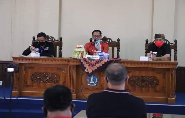 Jumat, tgl 08 Mei 2020 Sosialisasi Kebijakan Penanganan Covid 19 di Kecamatan Mengwi